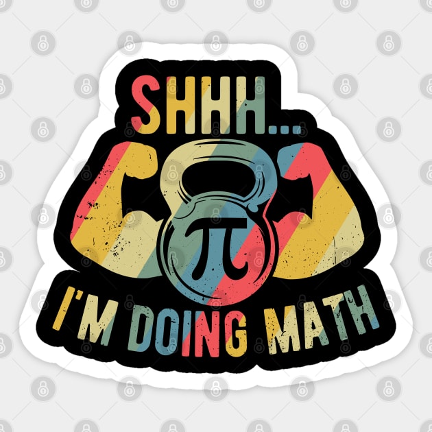 Shhh Im Doing Math Weight Lifting Gym Lover Motivation Gymer Sticker by Gaming champion